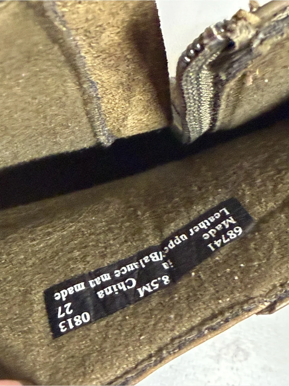 Casual Ankle Boots in Olive Brown Marble with Side Buckle